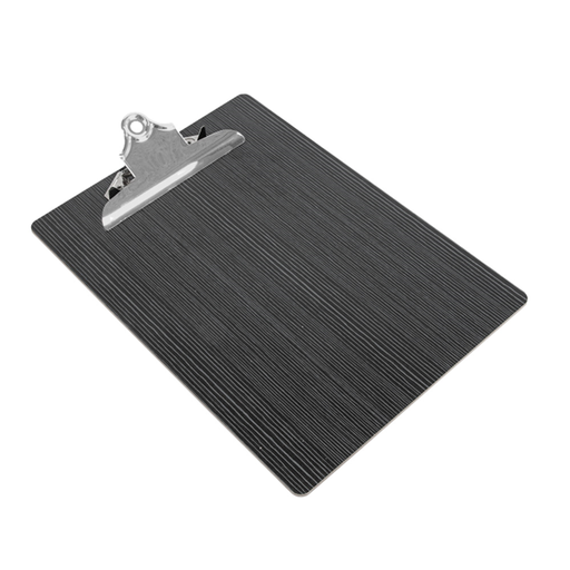 [269.34] TABLA PORTA MENÚ CON CLIP 22,9x31,8x0,4 CM NEGRO MDF (12 UNID.)