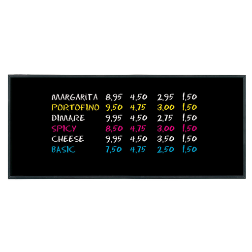 [233.62] PIZARRA MURAL 56x170x2 CM NEGRO MADERA (1 UNID.)