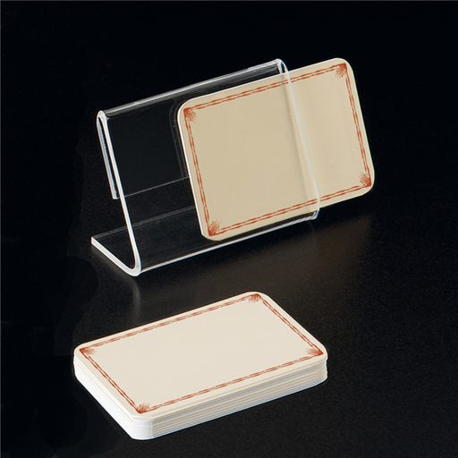 [394.91] 10 U. Etiquetas Enmarcadas Contorno Marrón 6X4X0,1 Cm Crema Pvc (1 Unid.)