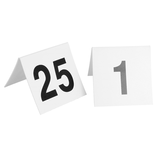 [179.26] NÚMEROS PARA MESA DEL 1 AL 25 5x3,6 CM BLANCO PVC (1 UNID.)