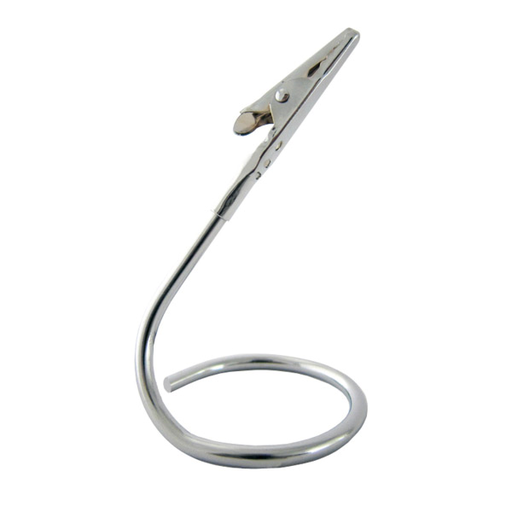 [157.80] Peanas "Alligator" 10,2 (H) Cm Plateado Inox (12 Unid.)