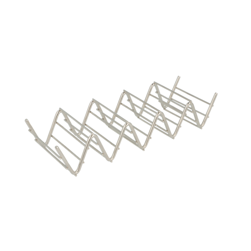 [216.07] Rack 4/5 Tacos 'Artinox' 19,7X6,4X3,8 Cm Plateado Inox (1 Unid.)