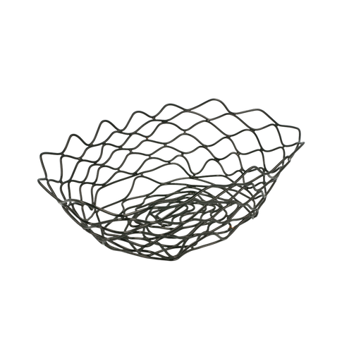 [186.70] CESTA OVAL 24x15,2x7 CM NEGRO ACERO (1 UNID.)
