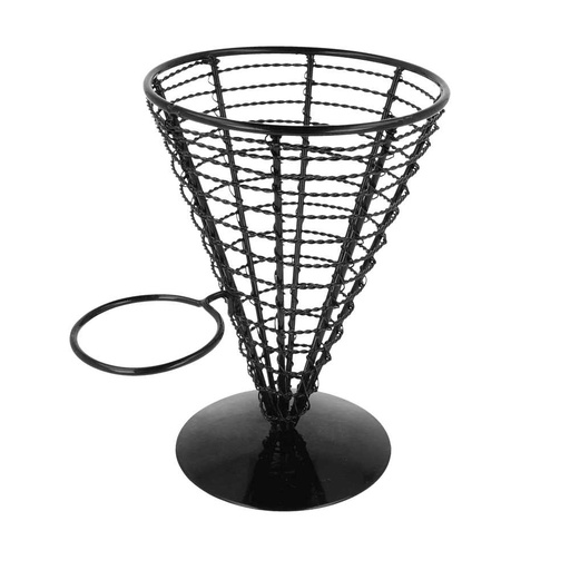 [161.37] Cestas Presentación 1 Tarrina Ø 12,8X18 Cm Negro Acero (1 Unid.)