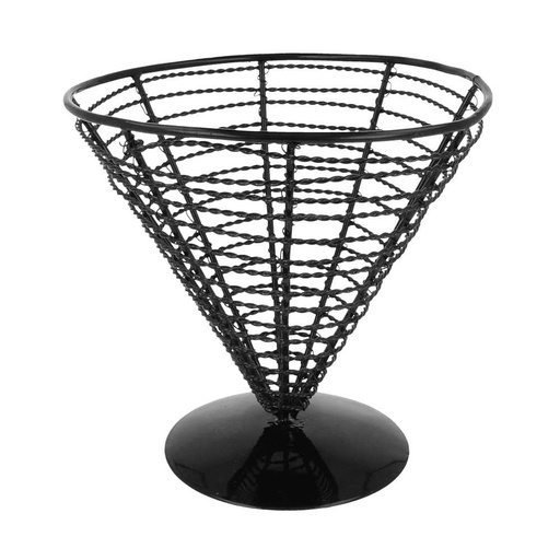 [161.39] Cesta Presentación Ø 18X17,5 Cm Negro Acero (1 Unid.)