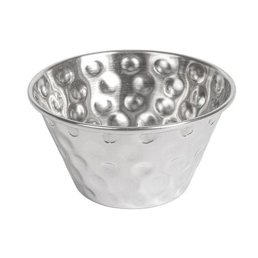 [258.67] Ramequines Martilleados 'Artinox' 90 Ml Ø 7X4 Cm Plateado Inox (12 Unid.)