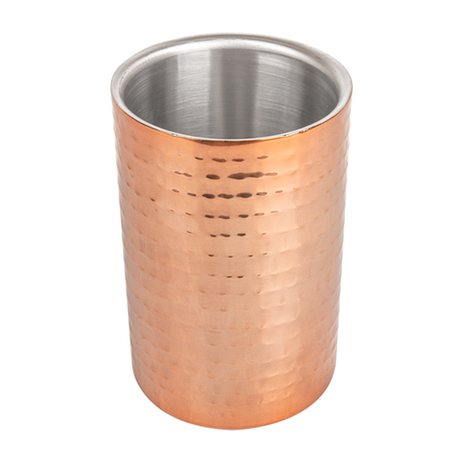 [258.69] Cubitera Vino Martilleada Ø 10,8X17,8 Cm Cobre Inox (1 Unid.)
