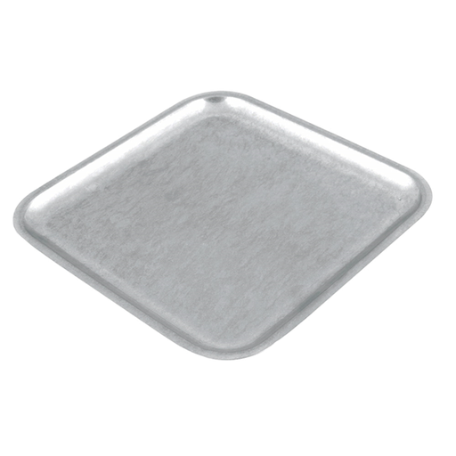 [262.08] PLATOS LLANOS CUADRADOS 'ARTINOX' 18x18x1 CM PLATEADO INOX (1 UNID.)