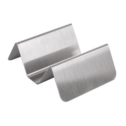 [258.12] RACK 1/2 TACOS 'ARTINOX' 10x8x3,5 CM PLATEADO INOX (12 UNID.)