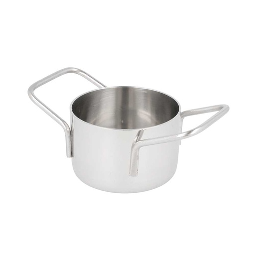 [207.59] MINI OLLAS 'ARTINOX' Ø 8x4,5 CM PLATEADO INOX (6 UNID.)