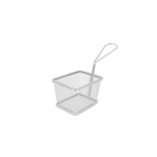 [186.56] MINI FREIDORAS 1 PORCIÓN 'ARTINOX' 10x7,8x7 CM CROMADO ACERO (6 UNID.)