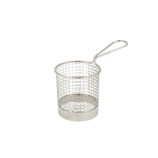 [186.59] Mini Freidoras Redondas 'Artinox' Ø 9X8 Cm Cromado Acero (6 Unid.)