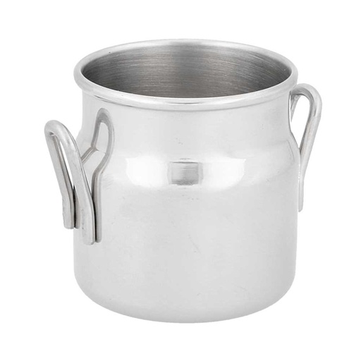 [204.22] MINI LECHERITAS 'ARTINOX' 90 ML Ø 4,5x5 CM PLATEADO INOX (12 UNID.)