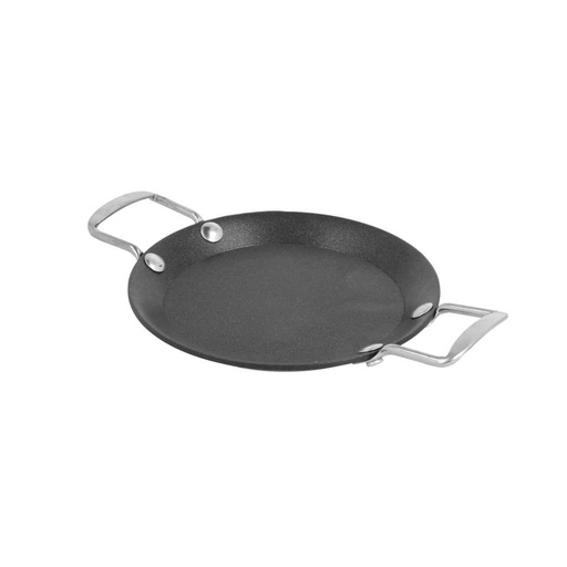 [226.89] MINI PAELLAS Ø 12,8x1,2 CM NEGRO ACERO (6 UNID.)