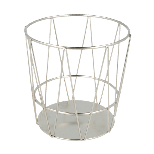 [216.28] Basket Grisines 'Artinox' Ø 11,5X11,5 Cm Plateado Inox (24 Unid.)