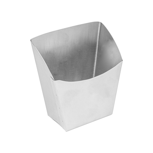 [250.24] CAJETILLA PARA FRITOS L 'ARTINOX' 12x6,6x14,2 CM PLATEADO INOX (12 UNID.)