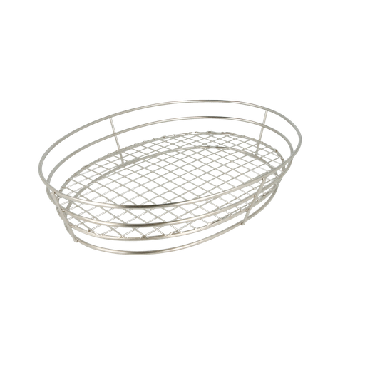 [216.25] BASKET OVAL 'ARTINOX' 28x20,5x5,7 CM PLATEADO INOX (24 UNID.)