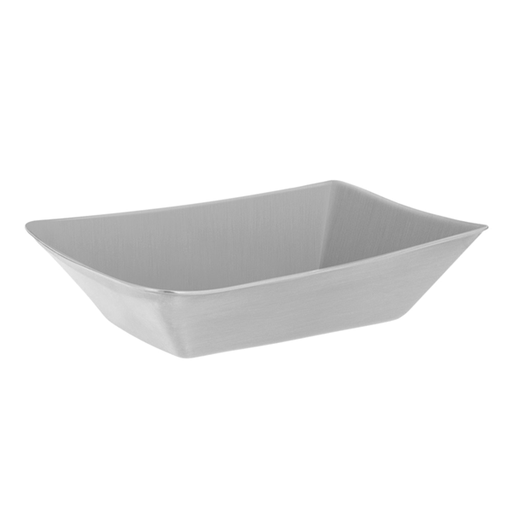 [250.25] BARQUILLA PARA FRITOS S 'ARTINOX' 13x8,8x3,3 CM PLATEADO INOX (12 UNID.)