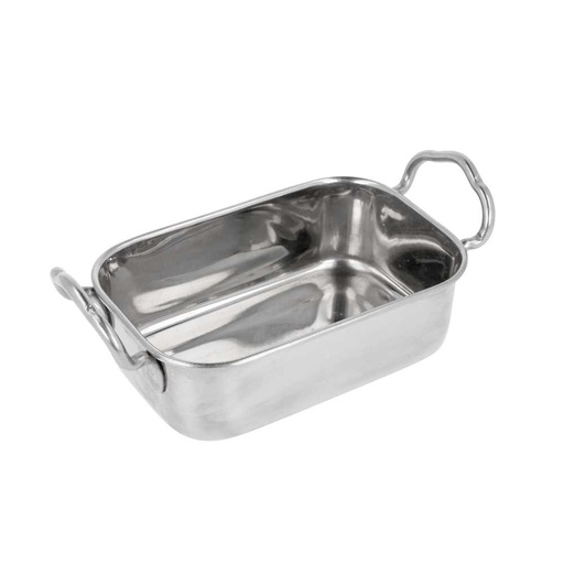 [198.91] MINI CUBETAS CON ASAS 'ARTINOX' 14,5x9,5x4,5 CM PLATEADO INOX (6 UNID.)