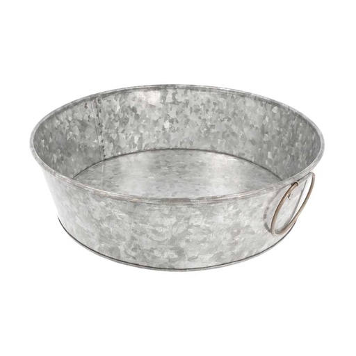 [225.72] Bandeja Redonda 'Artinox' Ø 27,5X8 Cm Galvanizado Acero (1 Unid.)