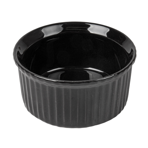 [264.60] RAMEQUINES 120 ML Ø 7,8x3,7 CM NEGRO PORCELANA (12 UNID.)