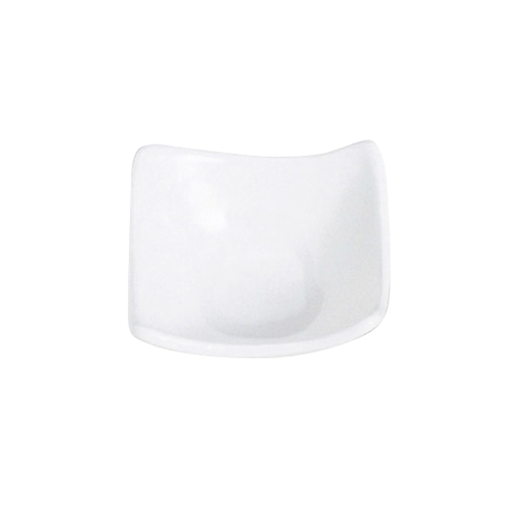 [164.01] Platillos Cuadrados 7,6X7,6X3,4 Cm Blanco Porcelana (12 Unid.)