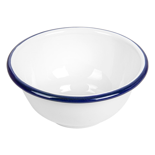 [261.32] BOLES 'ENAMELWARE' 470 ML Ø 14x7 CM BLANCO HIERRO ESMALTADO (6 UNID.)