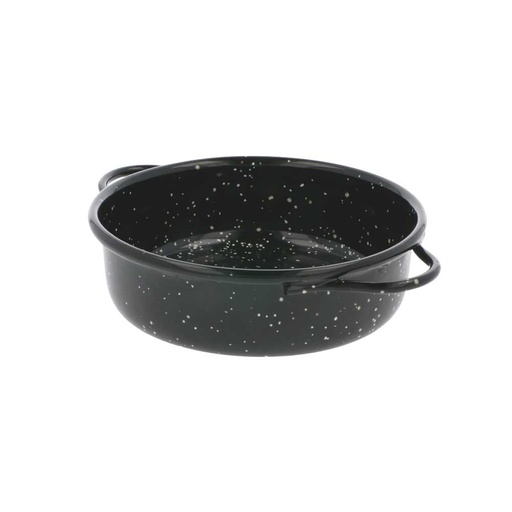 [232.56] MINI CACEROLAS ESMALTADAS Ø13x4 CM NEGRO ACERO (6 UNID.)