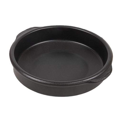 [233.84] CAZUELA CON ASAS 850 ML Ø20x5 CM NEGRO CERÁMICA (8 UNID.)