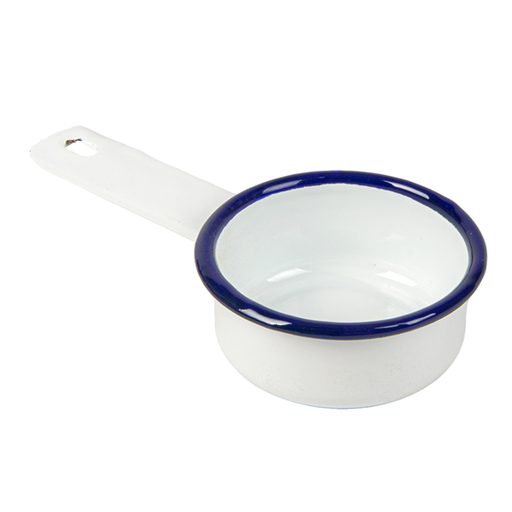 [264.89] Mini Ollas 'Enamelware' 50 Ml 13,7X7X2,9 Cm Blanco Hierro Esmaltado (6 Unid.)