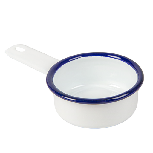 [264.90] Mini Ollas 'Enamelware' 100 Ml 14,6X8X3 Cm Blanco Hierro Esmaltado (6 Unid.)