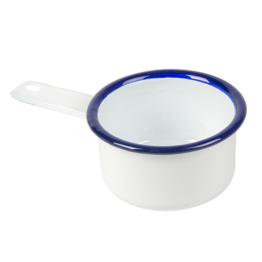 [264.91] Mini Ollas 'Enamelware' 200 Ml 15,6X9X4,7Cm Blanco Hierro Esmaltado (6 Unid.)