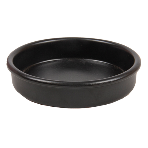 [233.82] RECIPIENTES DE LOZA PARA CREMA CATALANA 220 ML Ø12x2,6 CM NEGRO CERÁMICA (44 UNID.)