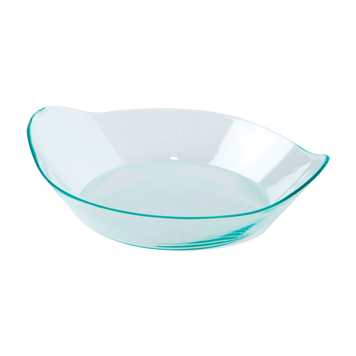 [129.95] RECIPIENTES REUTILIZABLES APERITIVOS "ELÍPTICO" 8x2 CM VERDE AGUA PS (1000 UNID.)