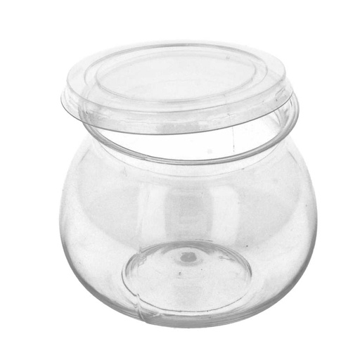 [210.91] 250 Recipientes Para Requesón+Tapas 140 Ml Ø6X6,1 Cm Transparente Pet (250 Unid.)