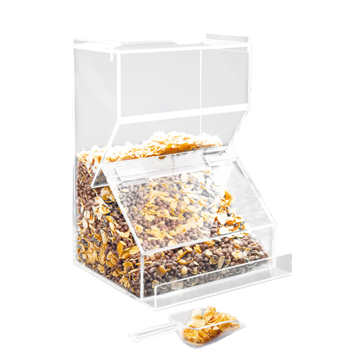 [119.23] DISPENSADOR DE CEREALES 10 L 25,5x26,5x36 CM TRANSPARENTE ACRÍLICO (1 UNID.)