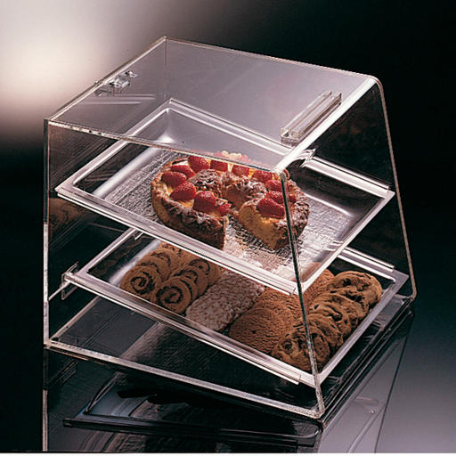 [119.13] EXPOSITOR PASTELERÍA 2 PISOS 35x42,5x44,5 CM TRANSPARENTE ACRÍLICO (1 UNID.)
