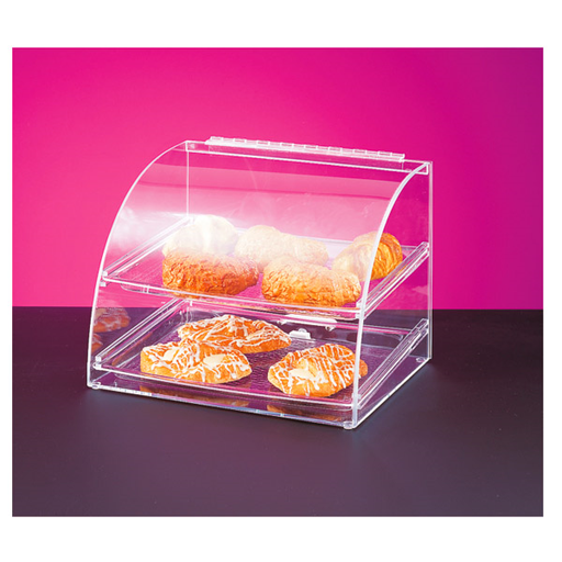 [119.44] EXPOSITOR PASTELERÍA CURVADO 2 PISOS 40x38x41 CM TRANSPARENTE ACRÍLICO (1 UNID.)