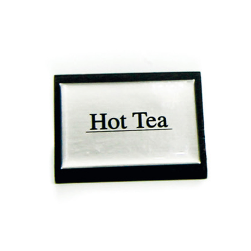 [161.15] IDENTIFICADORES "HOT TEA" 7,5x4,5 CM NEGRO MADERA (1 UNID.)