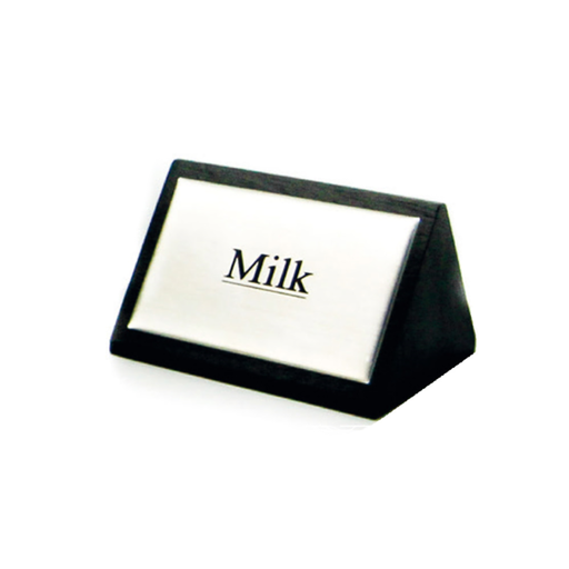 [161.14] IDENTIFICADORES "MILK" 7,5x4,5 CM NEGRO MADERA (1 UNID.)