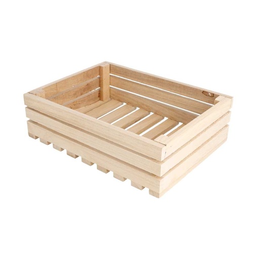 [209.98] CAJA PRESENTACIÓN BUFFET 20,3x15,2x6 CM NATURAL MADERA (1 UNID.)
