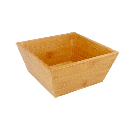 [217.22] Bol Cuadrado 1400 Ml 17,8X17,8X8,3 Cm Natural Bambú (1 Unid.)