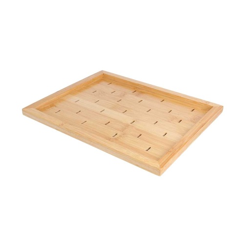 [191.76] Bandeja Para 25 Picks "Golf" 25X20X2 Cm Natural Bambú (1 Unid.)