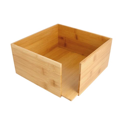 [216.96] SERVILLETERO 21x21x10 CM NATURAL BAMBÚ (1 UNID.)