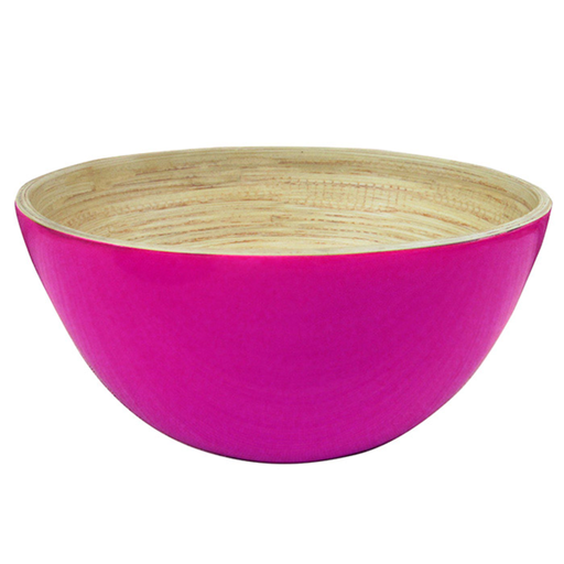 [208.04] BOLES Ø 25,5x12 CM FUCSIA BAMBÚ (1 UNID.)