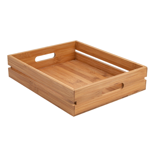 [225.50] Caja Portable 32,5X26,5X7 Cm Natural Bambú (1 Unid.)