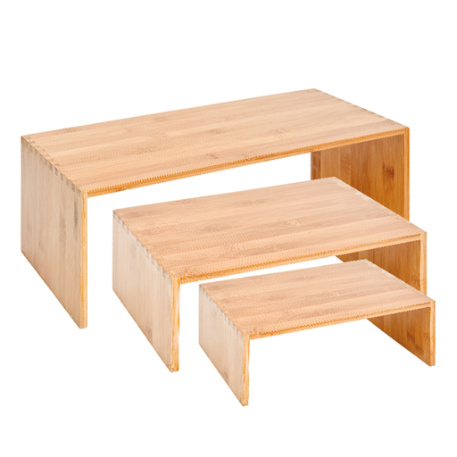 [216.99] 3 U. ELEVADORES BUFFET MEDIANOS NATURAL BAMBÚ (1 UNID.)