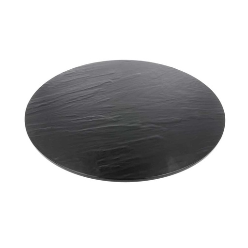 [211.69] Tablas Redondas Símil Pizarra 'Asami Ware' Ø 43X4 Cm Negro Melamina (3 Unid.)