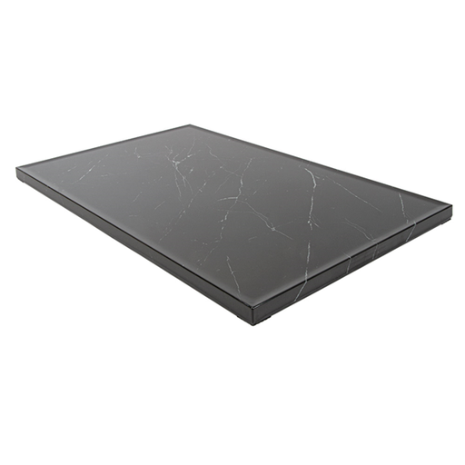 [263.53] Bandeja Para Bufet 'Asami Ware' 53X32,5X1,7 Cm Símil Marmol Negro Melamina (1 Unid.)