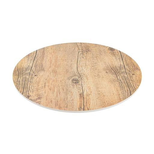 [208.42] Tablas Redondas 'Asami Ware' Ø 33 X 0,4 Cm Símil Madera Melamina (3 Unid.)